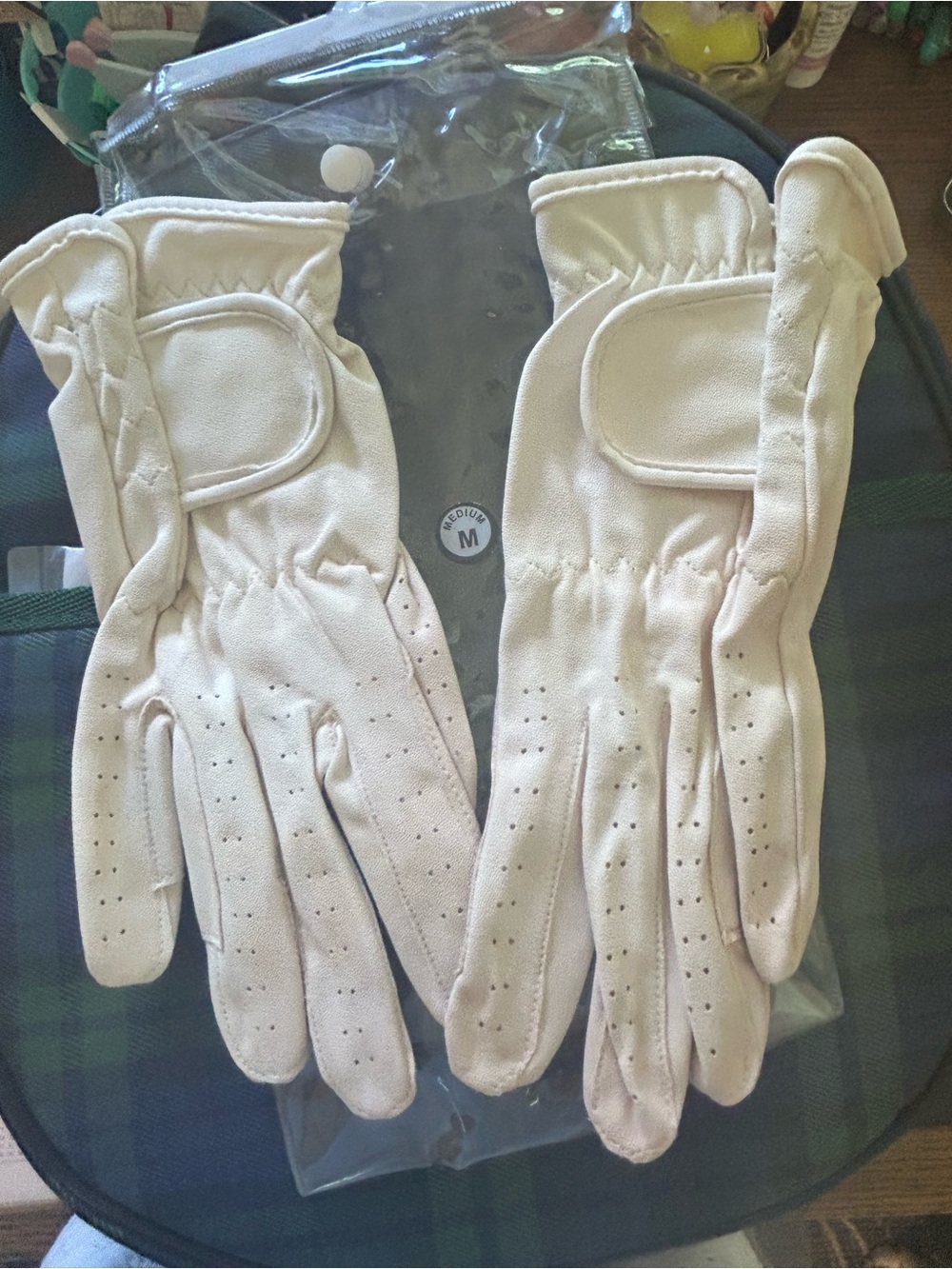 Women's Equestrian Riding gloves - Med/white